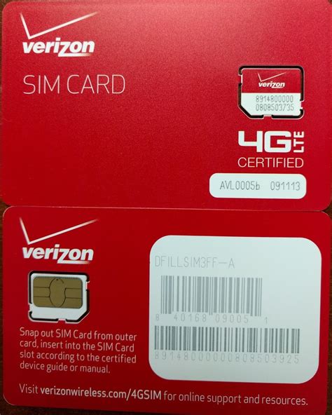 Verizon 4g lte sim card